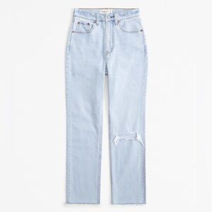 Abercrombie and Fitch Curve Love Ultra High Rise Ankle Straight Jean